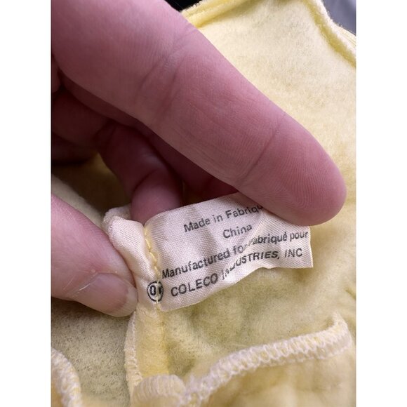 Cabbage Patch Kids Yellow HEART Shirt Dress Vtg 1983 Original Fleece Coleco Vtg - Picture 13 of 13